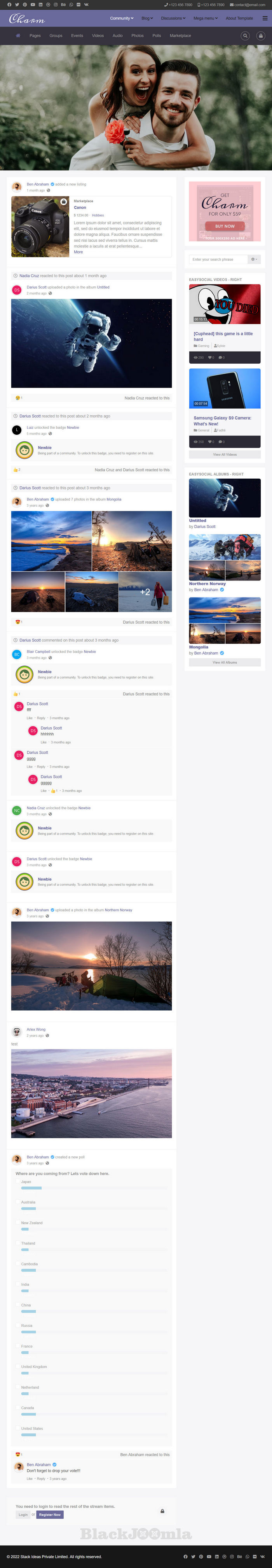 EasySocial Charm Template