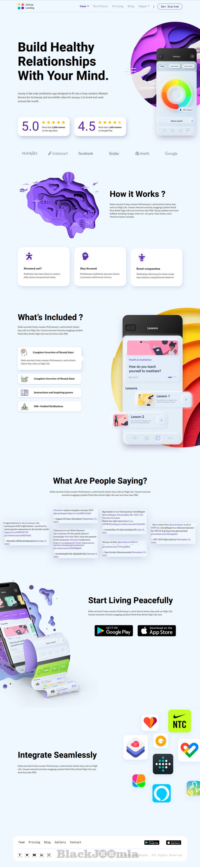 JoomShaper Startup Landing